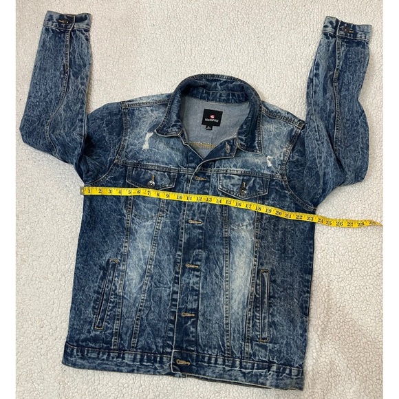 NWOT SOUTHPOLE Distressed Blue Denim Jacket - Picture 10 of 11